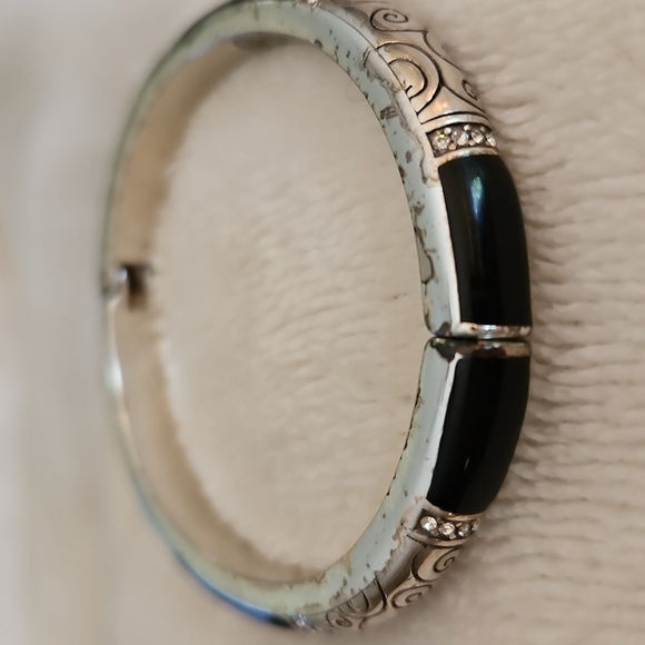 BRIGHTON Wiltern Two-tone Scroll Magnetic Clamper Bangle Bracelet - Picture 4 of 11